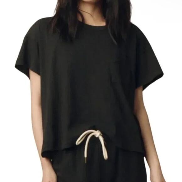 NWT! Johnny Was Calme Boxy Pocket Purple Casual Tee - Size Large - Picture 6 of 7